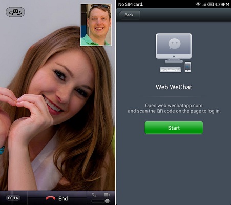 WeChat video call