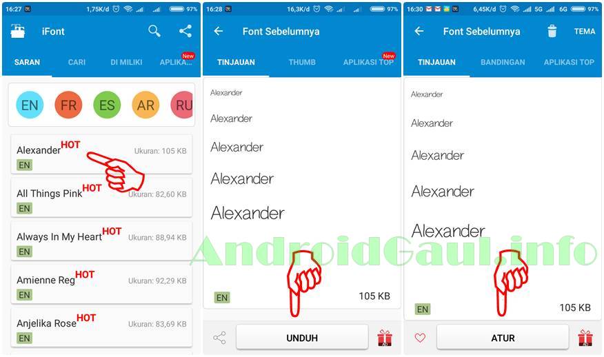 Cara Mengganti Gaya Huruf (Font) Android dengan iFont