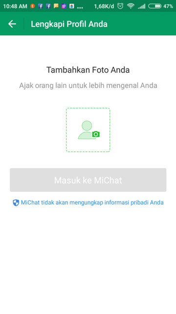 cara membuat akun MiChat 3