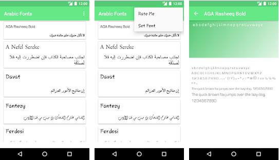 Arabic Fonts for FlipFont