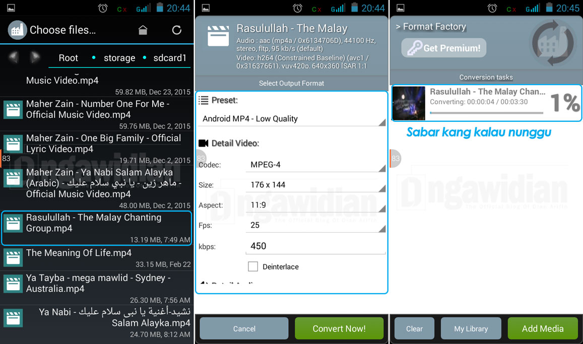 Cara mengubah format video di Android 2