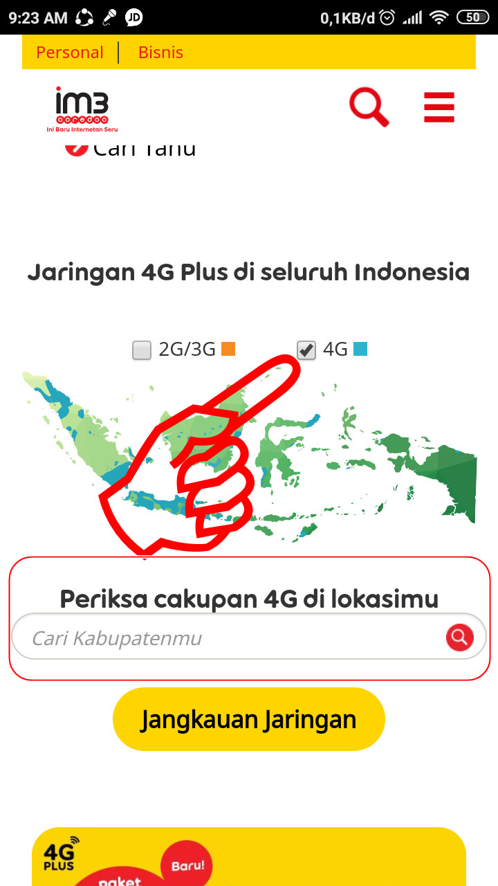 Cek Jaringan 4G Indosat