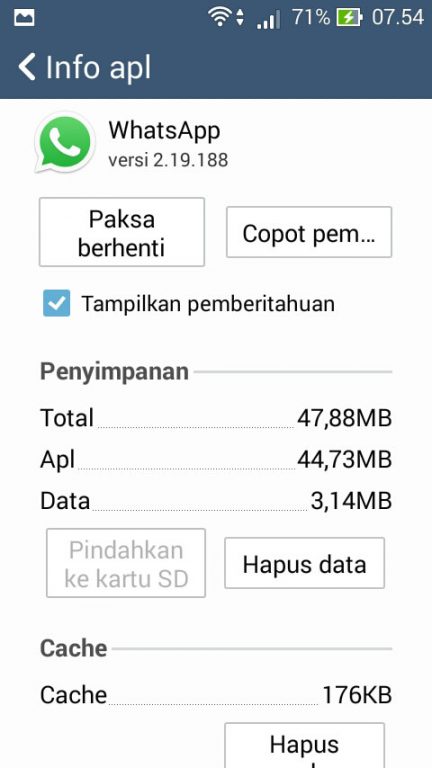 Izin Notifikasi WhatsApp