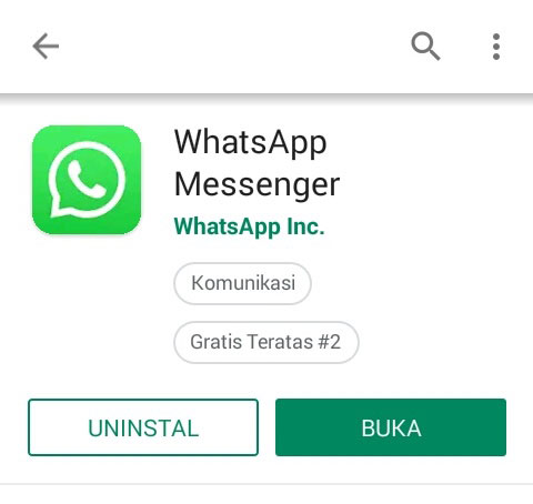 Reinstal WhatsApp