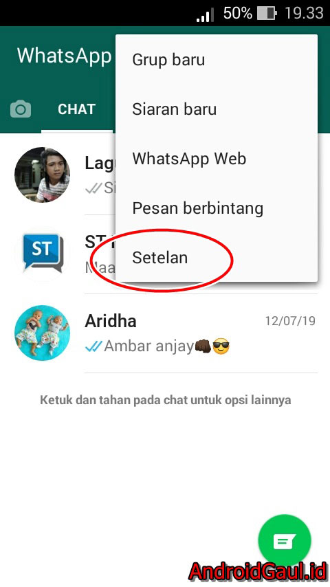 Setelan WhatsApp