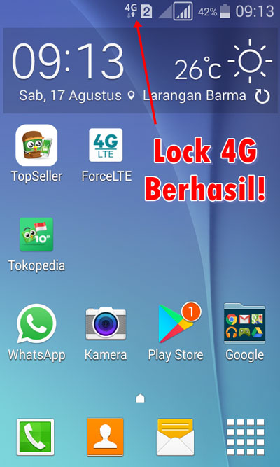Lock 4G Samsung Berhasil