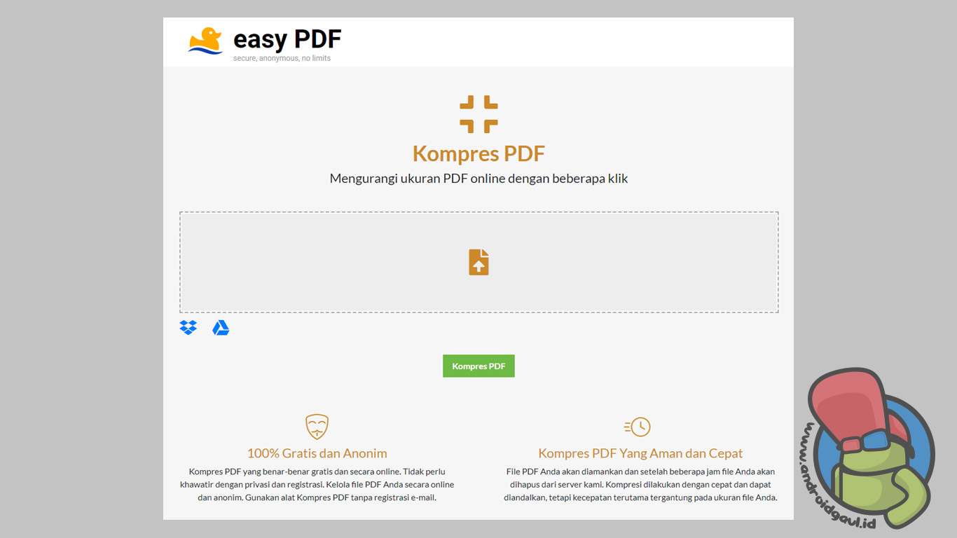 Cara Mengecilkan Ukuran PDF Secara Online - Easy PDF