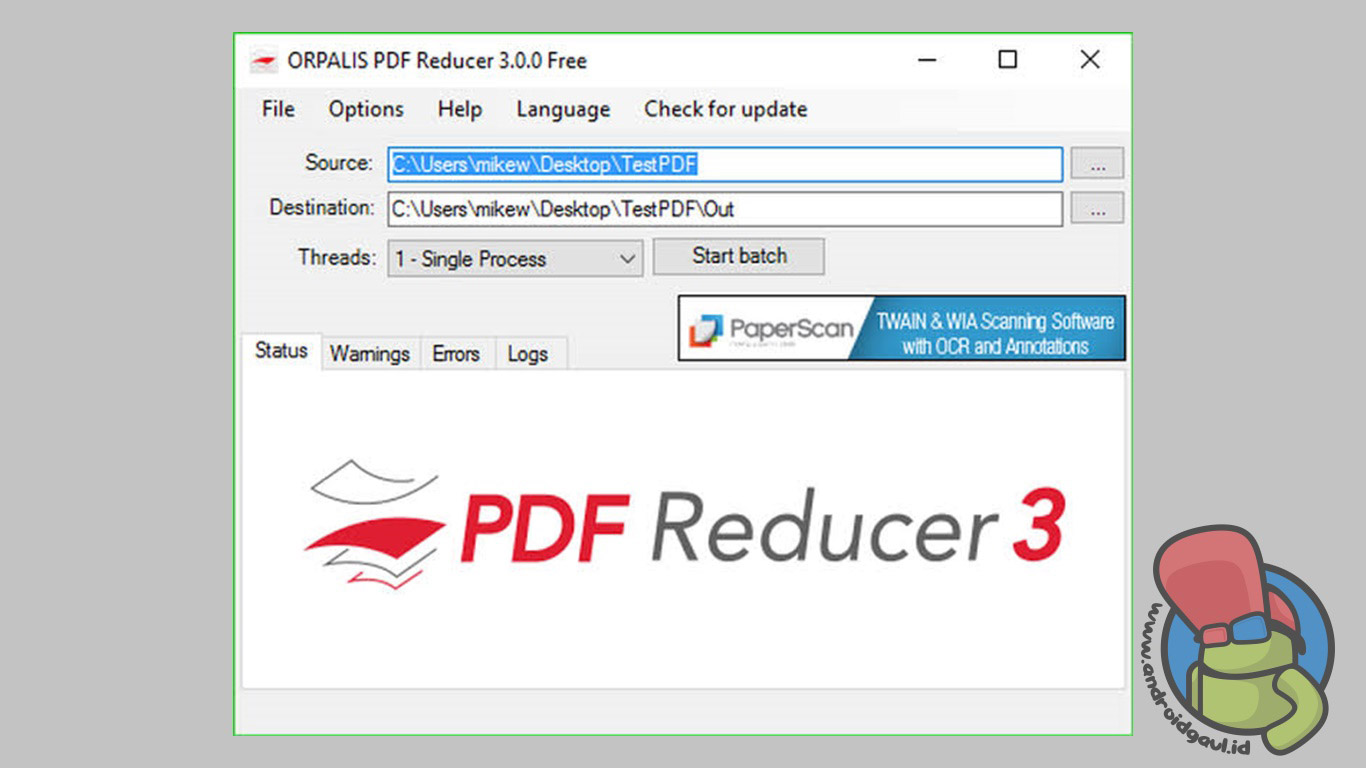 Cara Memperkecil Ukuran PDF Menggunakan Aplikasi Orpalis PDF Reducer