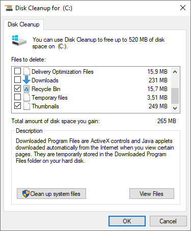 Windows Disk CleanUp